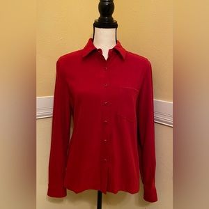 SHARON YOUNG Vintage Button down Shirt/ Jacket; Size 6; Red; LNWOT.